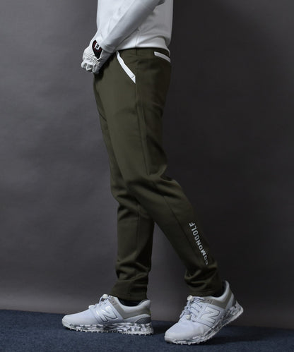 人気No1！新色カーキー入荷　ポンチ素材アンクル丈テーパードゴルフパンツ(CG-25010)