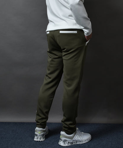 人気No1！新色カーキー入荷　ポンチ素材アンクル丈テーパードゴルフパンツ(CG-25010)