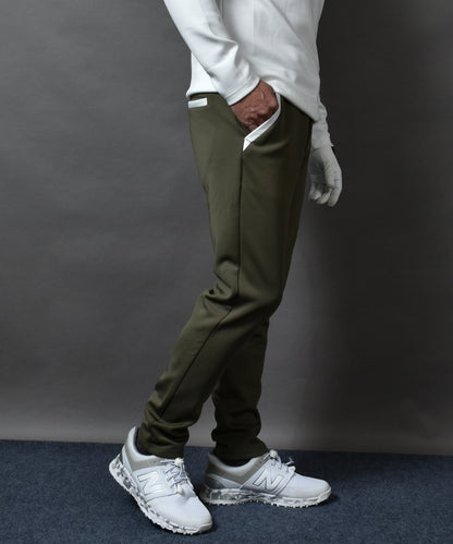 人気No1！新色カーキー入荷　ポンチ素材アンクル丈テーパードゴルフパンツ(CG-25010)