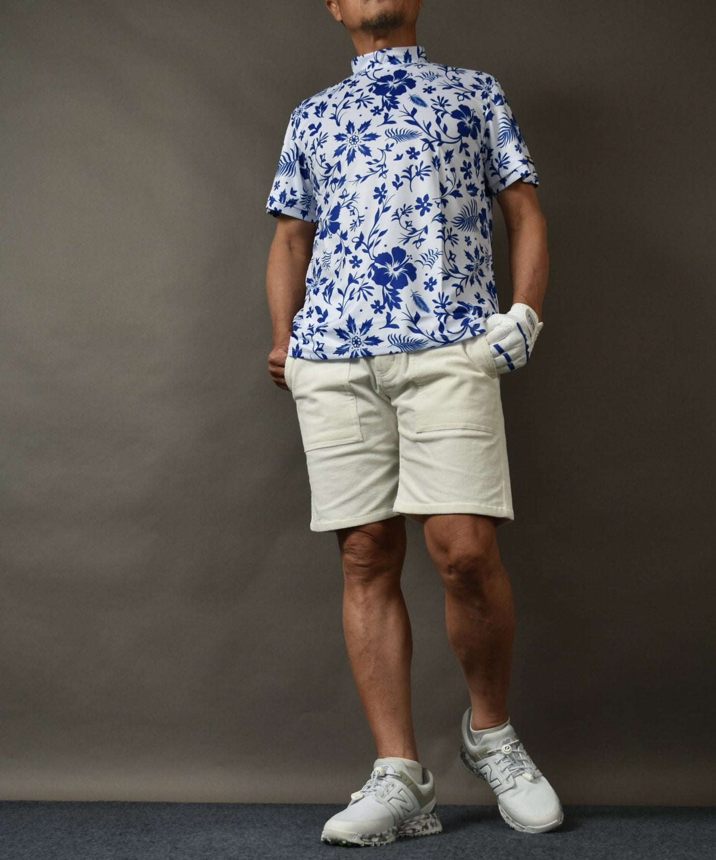 絶妙な膝上丈がカッコいい！ストレッチ コーデュロイゴルフショートパンツ(CG-S24001)