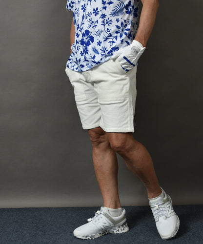 絶妙な膝上丈がカッコいい！ストレッチ コーデュロイゴルフショートパンツ(CG-S24001)