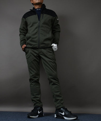 3層構造で寒風をシャットアウト裏フリース防風ゴルフセットアップ(CG-SET024)