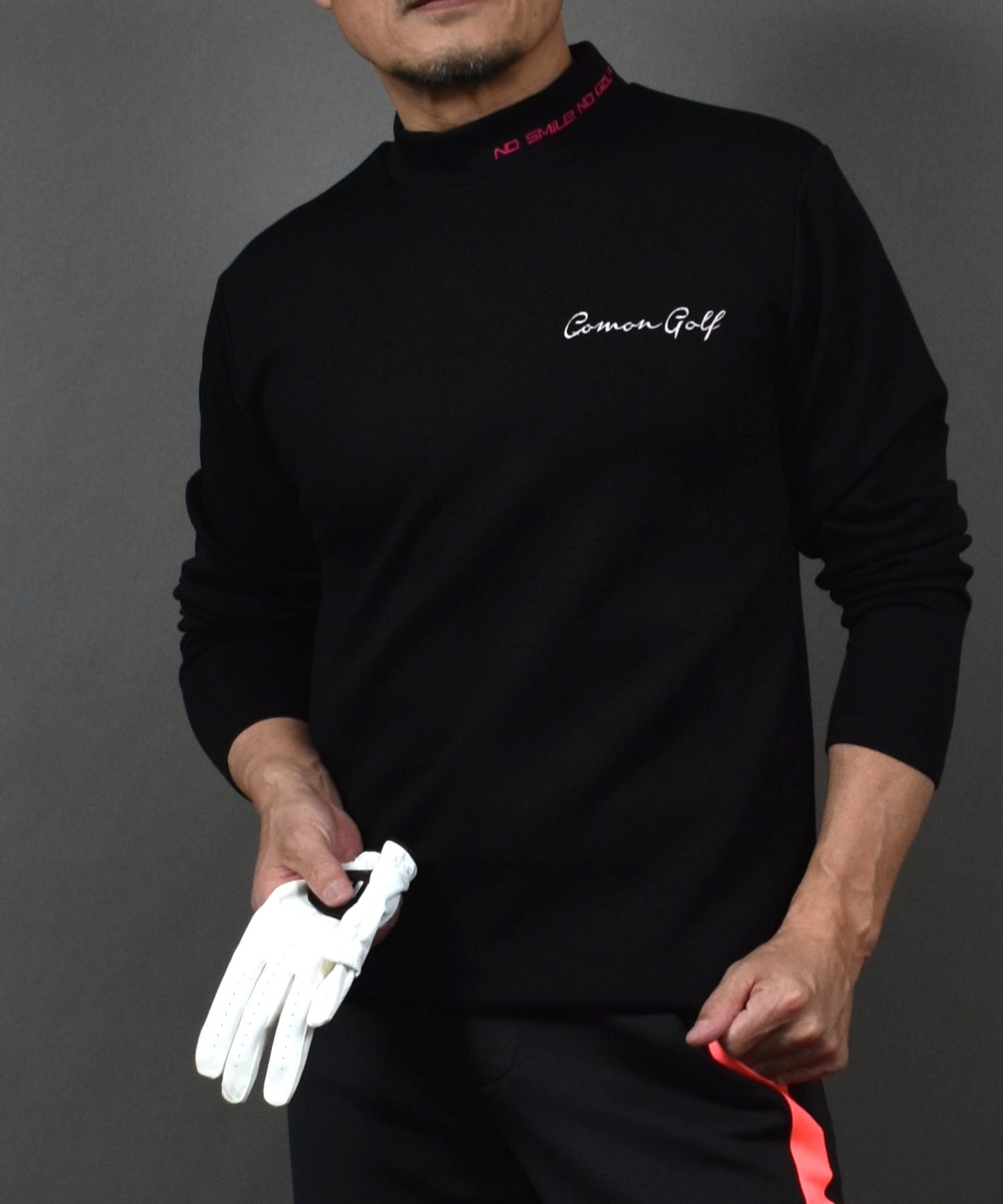 やわらかポンチ素材長袖モックネックゴルフシャツ(CG-ST4011)