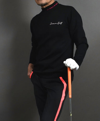 やわらかポンチ素材長袖モックネックゴルフシャツ(CG-ST4011)