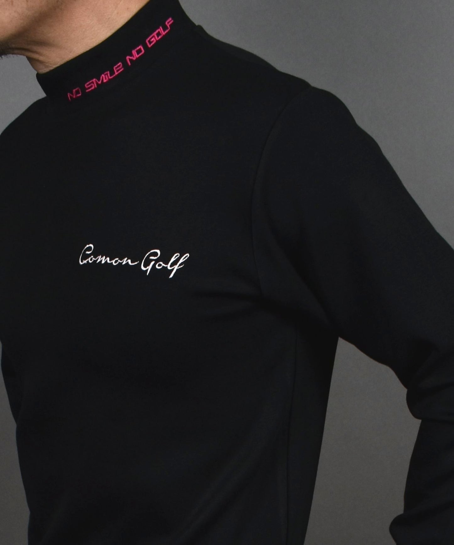 やわらかポンチ素材長袖モックネックゴルフシャツ(CG-ST4011)