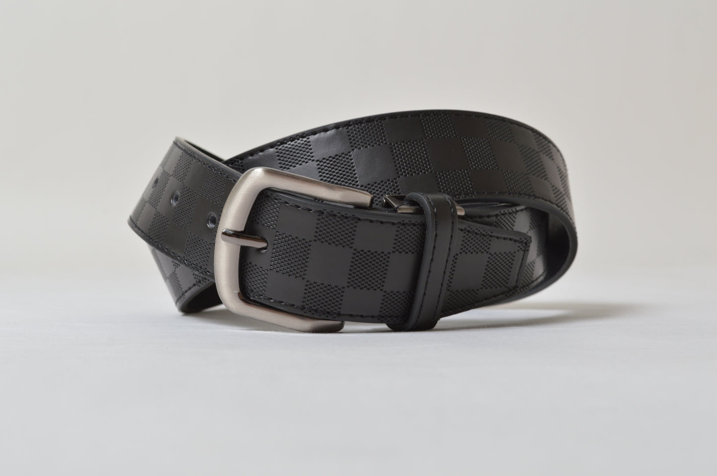 お得なアウトレット！ 合成皮革 PUレザー  シャドウチェックサイズ調整可能 ゴルフベルト(if-bt1723h)