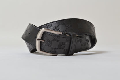 お得なアウトレット！ 合成皮革 PUレザー  シャドウチェックサイズ調整可能 ゴルフベルト(if-bt1723h)