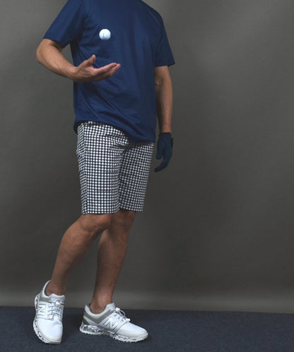 千鳥格子ストレッチゴルフショートパンツ(CG-S53782)
