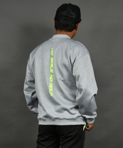 バックロゴ入りポンチ素材長袖モックネックゴルフプルオーバー(CG-LT4019)