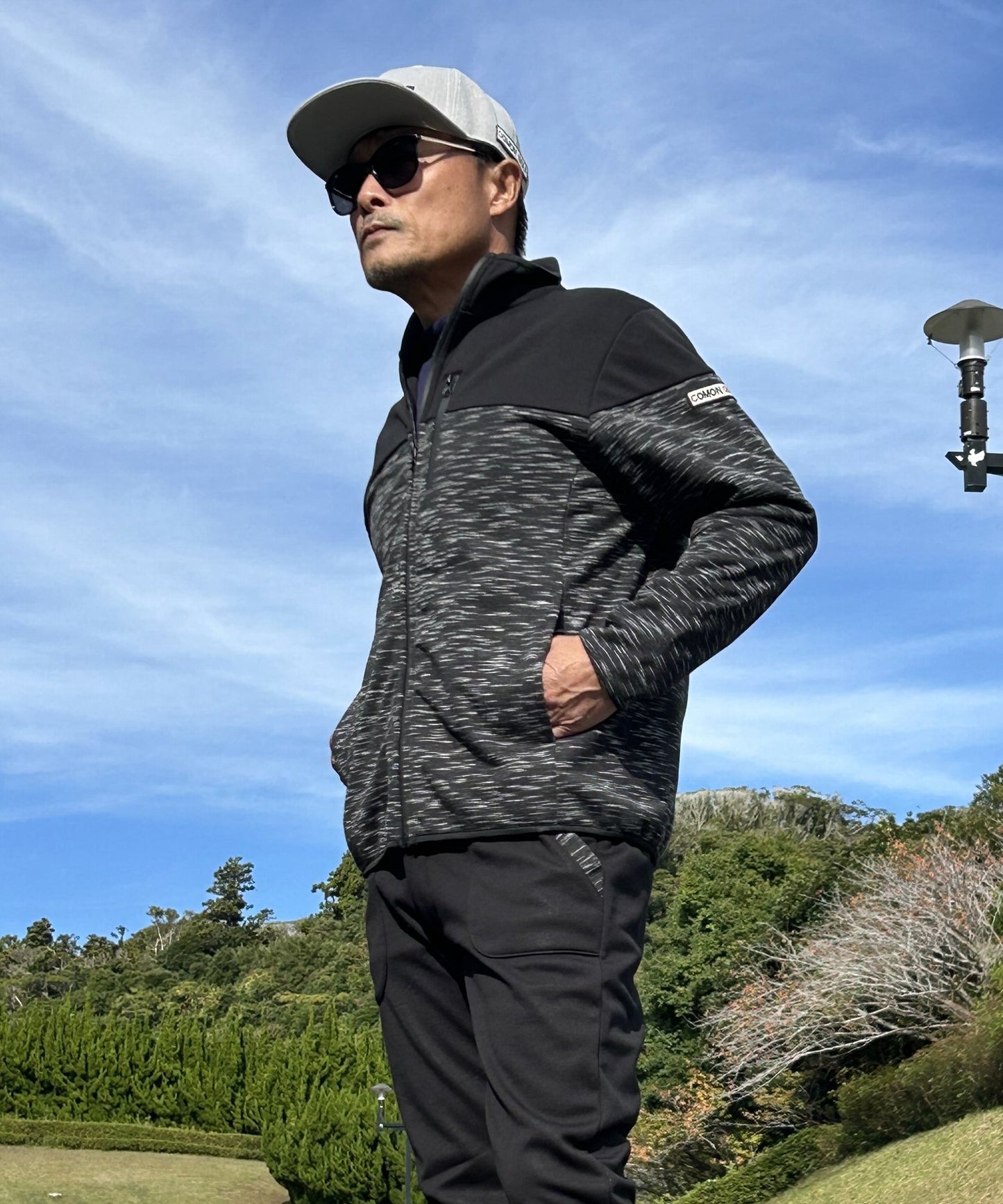 3層構造裏フリース防風フルジップブルゾン (CG-JK024)