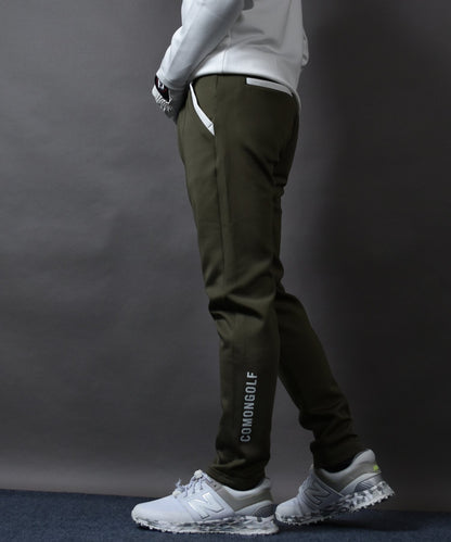 人気No1！新色カーキー入荷　ポンチ素材アンクル丈テーパードゴルフパンツ(CG-25010)