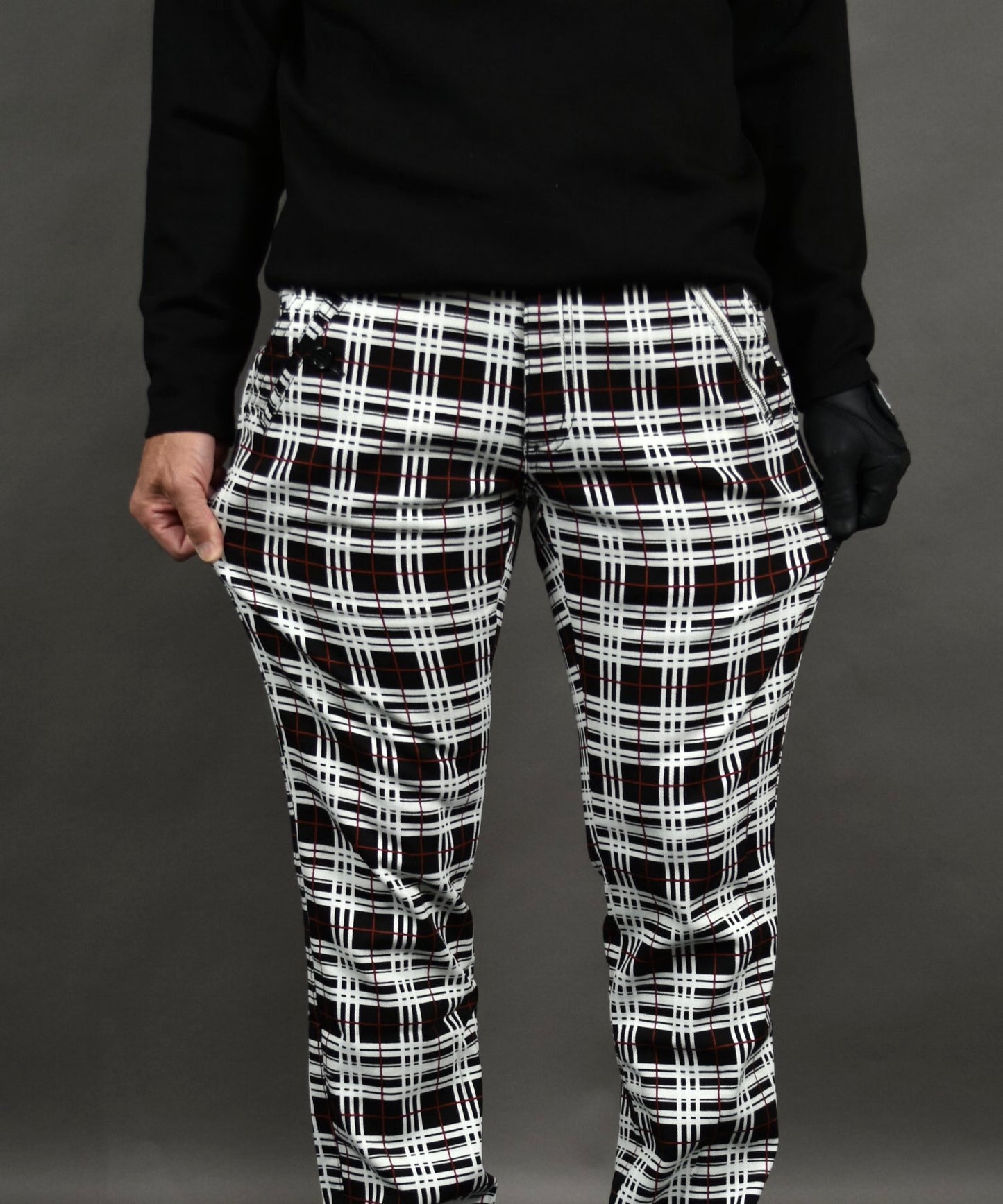 丈夫なカツラギストレッチ素材 美脚総柄ゴルフパンツ(CG-NF1702)