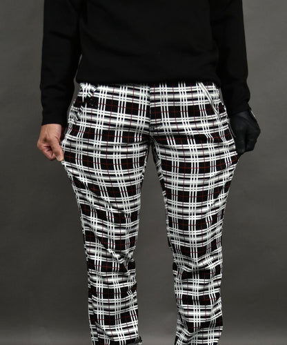 丈夫なカツラギストレッチ素材 美脚総柄ゴルフパンツ(CG-NF1702)