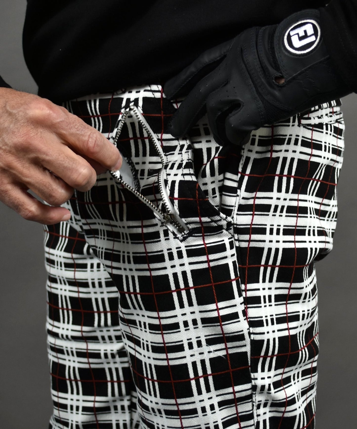 丈夫なカツラギストレッチ素材 美脚総柄ゴルフパンツ(CG-NF1702)