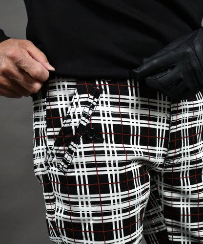 丈夫なカツラギストレッチ素材 美脚総柄ゴルフパンツ(CG-NF1702)