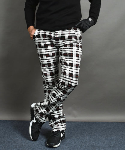 丈夫なカツラギストレッチ素材 美脚総柄ゴルフパンツ(CG-NF1702)