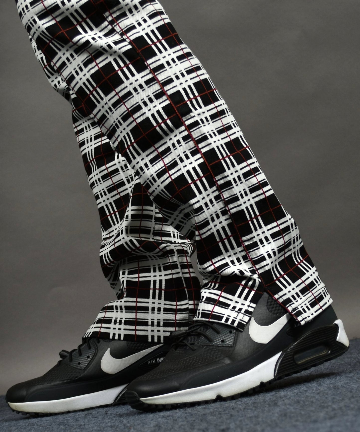 丈夫なカツラギストレッチ素材 美脚総柄ゴルフパンツ(CG-NF1702)