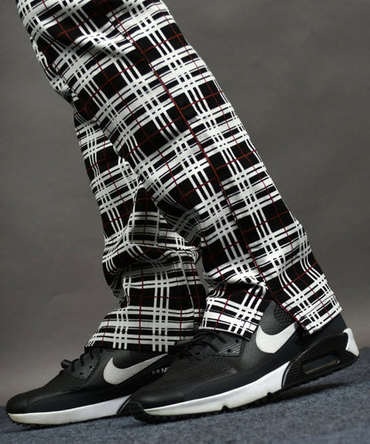 丈夫なカツラギストレッチ素材 美脚総柄ゴルフパンツ(CG-NF1702)