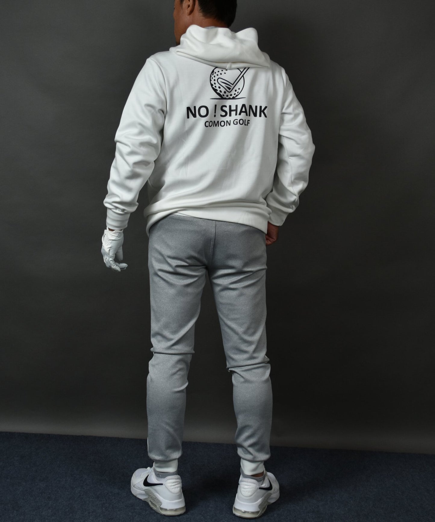 プリント入り ポンチスウェット素材 フーディーゴルフジャケット(CG-JK5012)