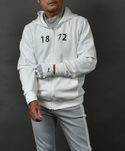 プリント入り ポンチスウェット素材 フーディーゴルフジャケット(CG-JK5012)