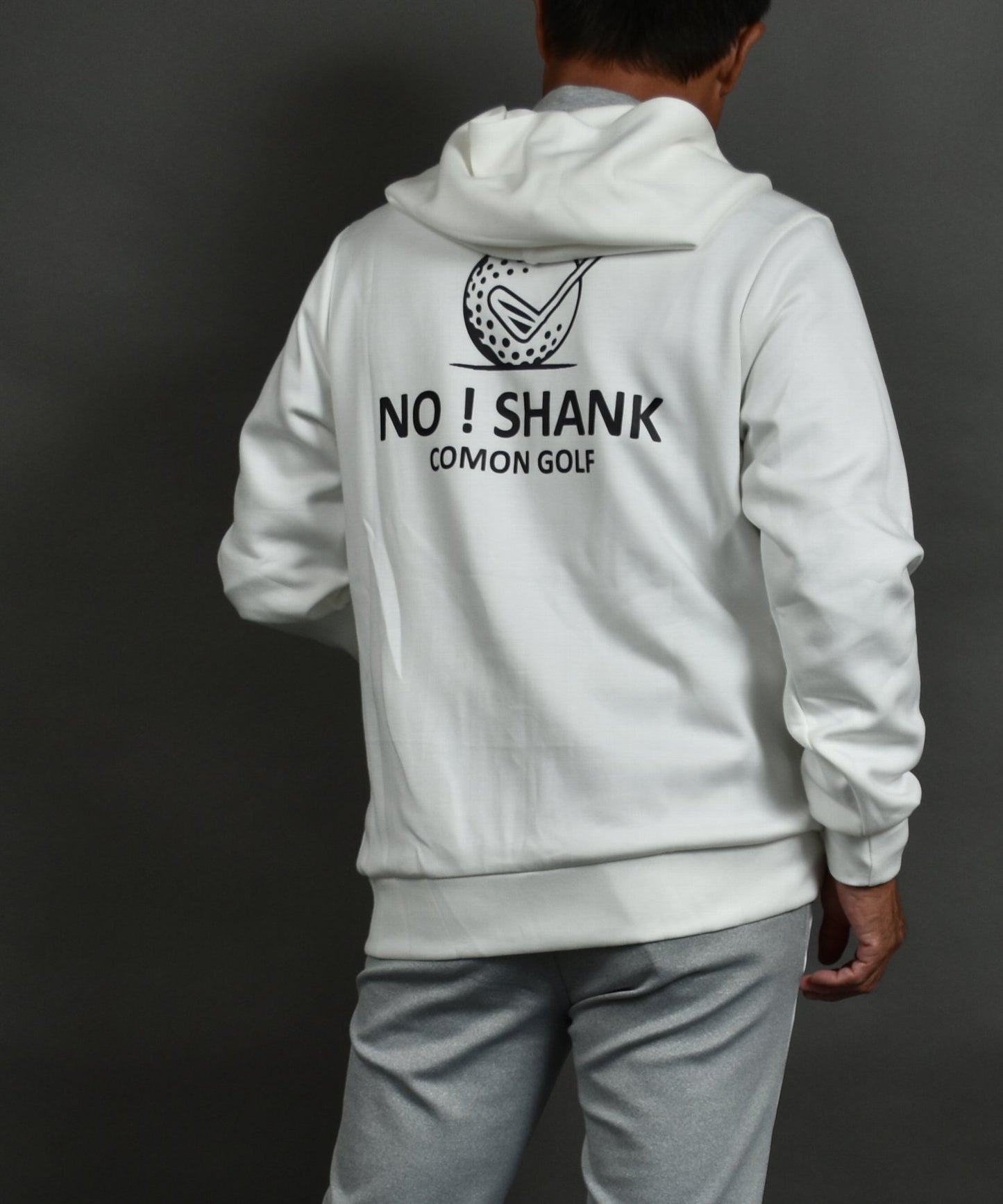 プリント入り ポンチスウェット素材 フーディーゴルフジャケット(CG-JK5012)