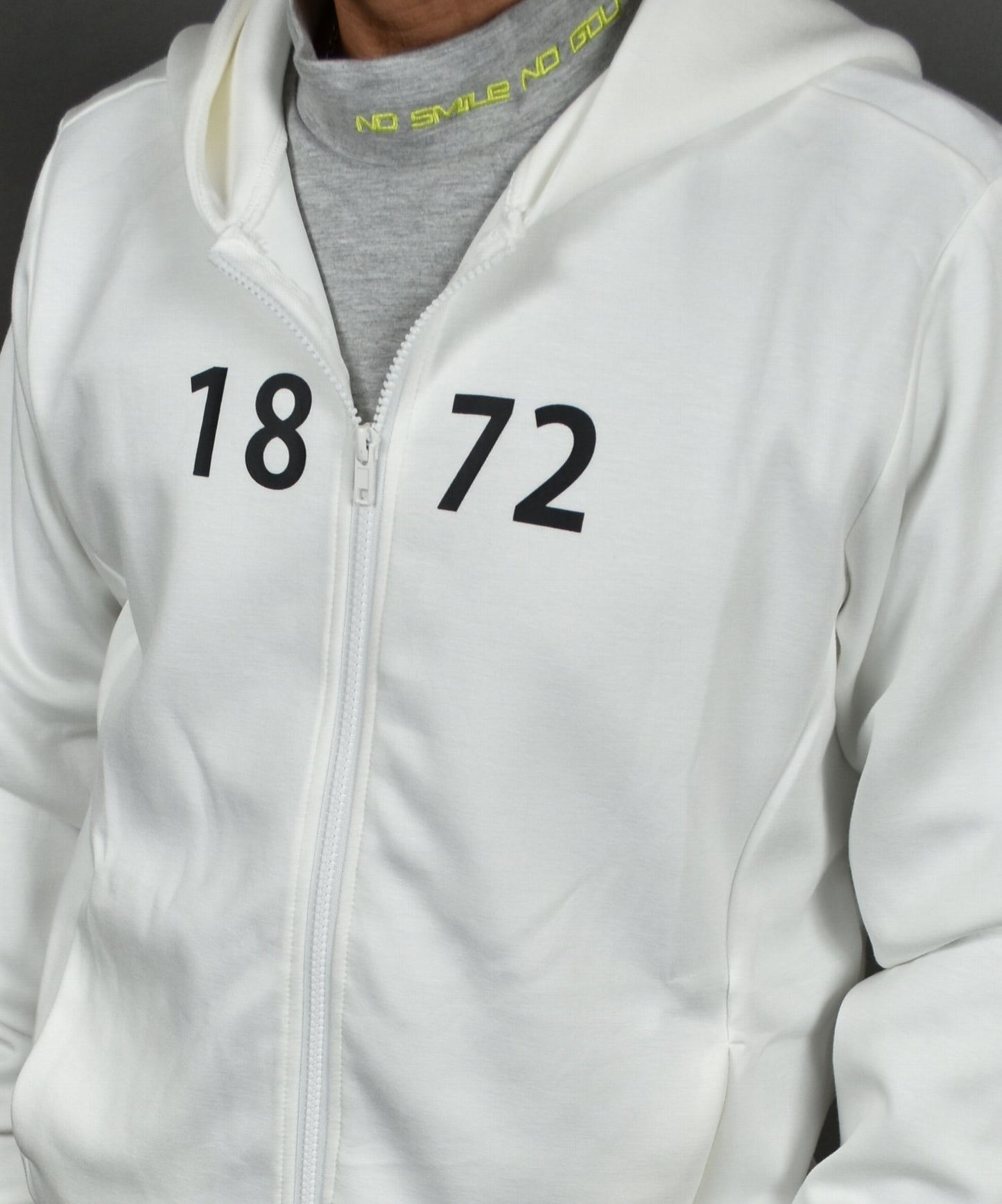 プリント入り ポンチスウェット素材 フーディーゴルフジャケット(CG-JK5012)