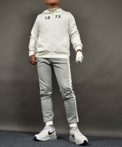 プリント入り ポンチスウェット素材 フーディーゴルフジャケット(CG-JK5012)