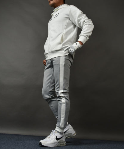 プリント入り ポンチスウェット素材 フーディーゴルフジャケット(CG-JK5012)