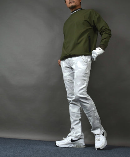 丈夫なカツラギストレッチ素材 美脚総柄ゴルフパンツ(CG-NF1702)