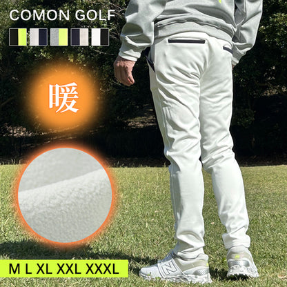 裏フリースボンディングポケットラインストレッチテーパードゴルフパンツ(CG-22026)