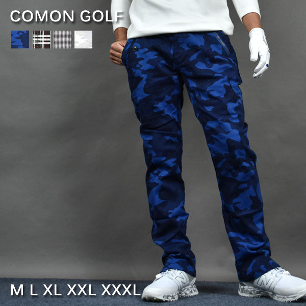 丈夫なカツラギストレッチ素材 美脚総柄ゴルフパンツ(CG-NF1702)