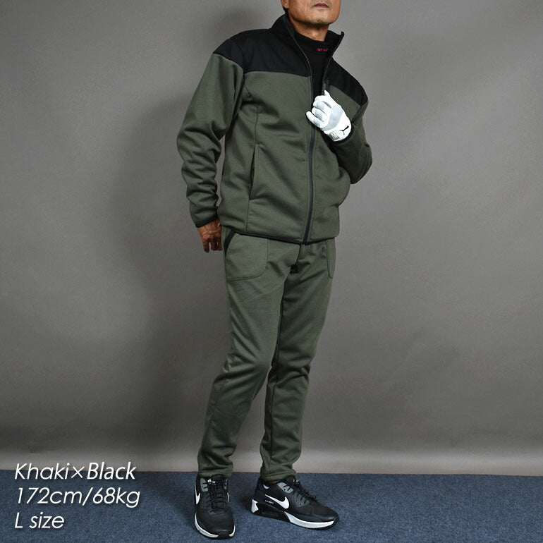 3層構造で寒風をシャットアウト裏フリース防風ゴルフセットアップ(CG-SET024)