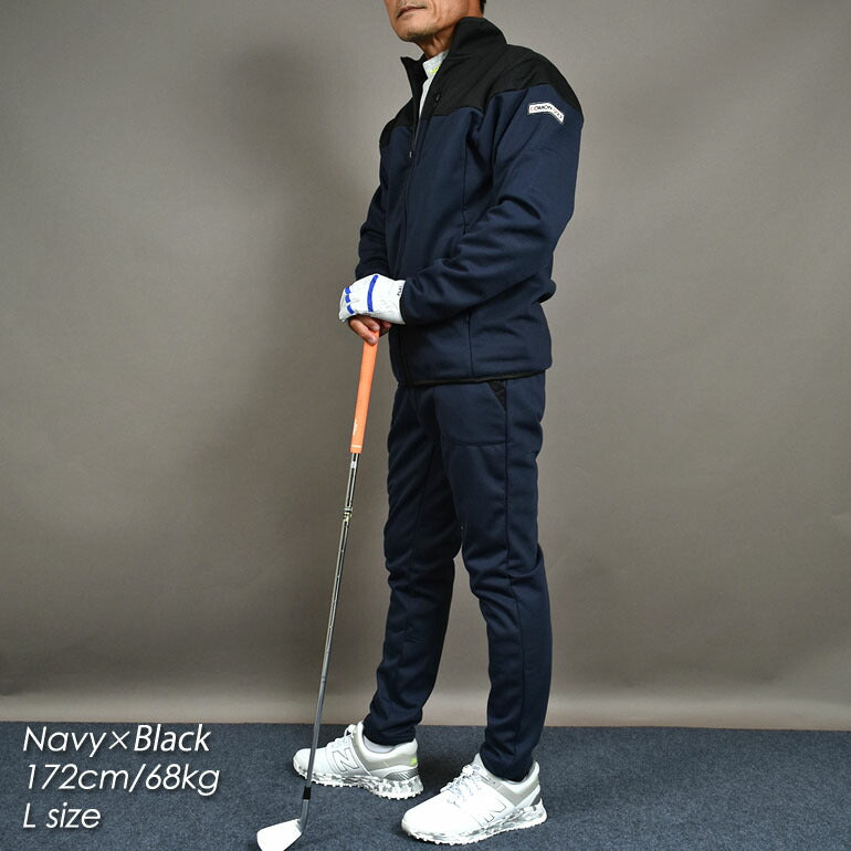 3層構造で寒風をシャットアウト裏フリース防風ゴルフセットアップ(CG-SET024)