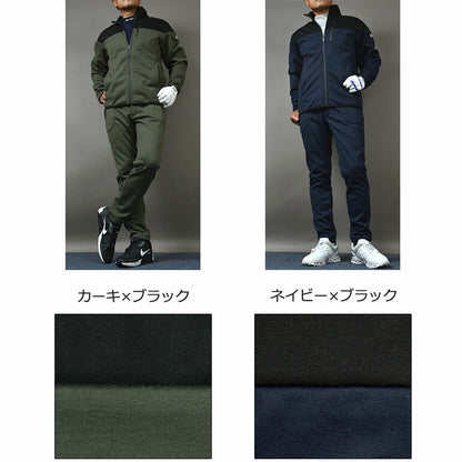 3層構造で寒風をシャットアウト裏フリース防風ゴルフセットアップ(CG-SET024)