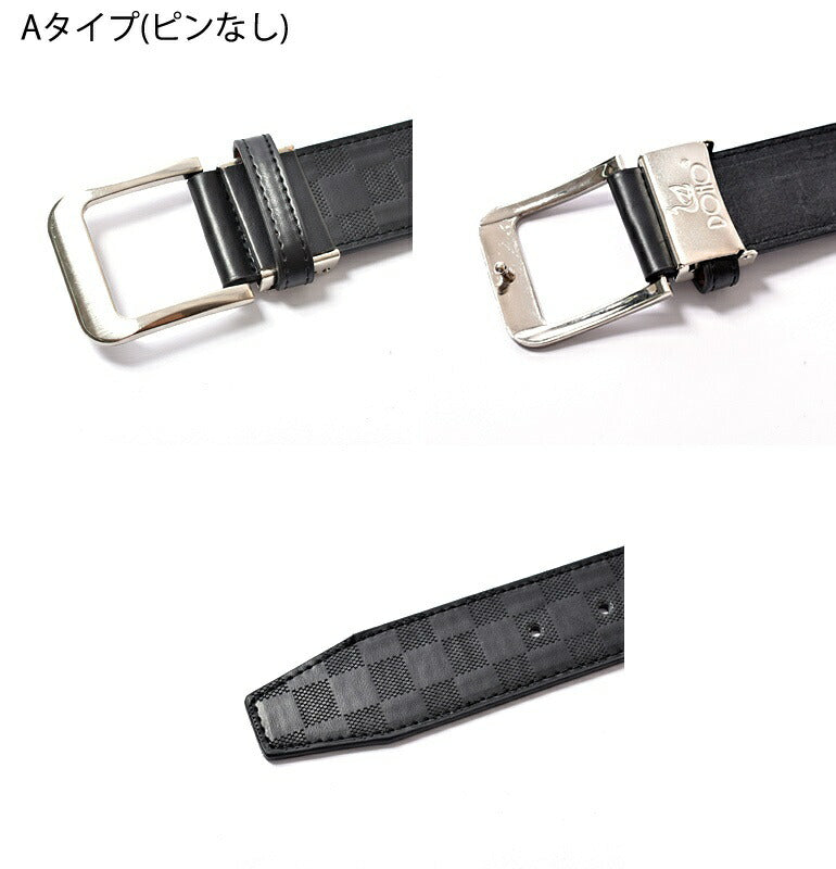 お得なアウトレット！ 合成皮革 PUレザー  シャドウチェックサイズ調整可能 ゴルフベルト(if-bt1723h)