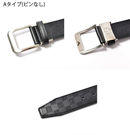 お得なアウトレット！ 合成皮革 PUレザー  シャドウチェックサイズ調整可能 ゴルフベルト(if-bt1723h)