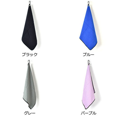 カラビナ付マイクロファイバーワッフルゴルフタオル(IF-GF0214)