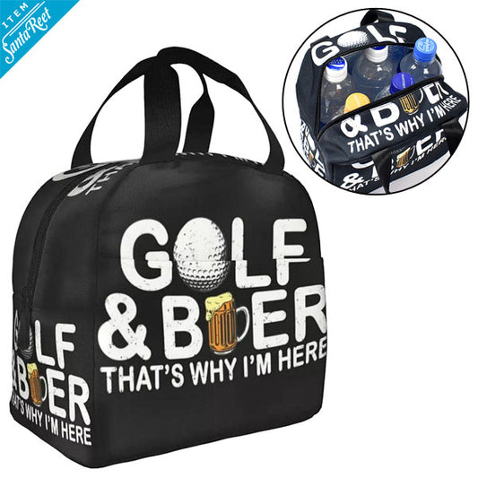 GOLF&BEERデザイン500mlペットボトル5本収納可能保冷保温バッグ(IF-GF0299)