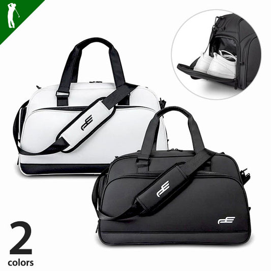 収納力抜群！シューズ収納付きゴルフボストンバッグ(IF-GF0340)